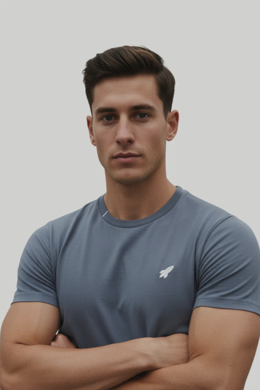 T-shirt Gris minéral « Risk » Mixte