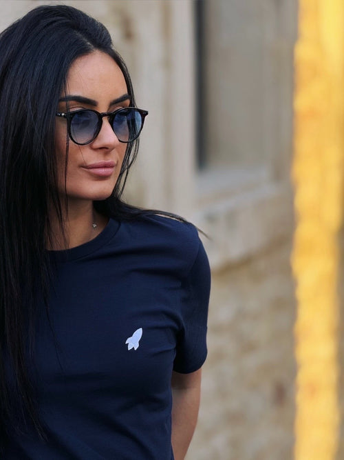 T-shirt Bleu « Hustle » Mixte